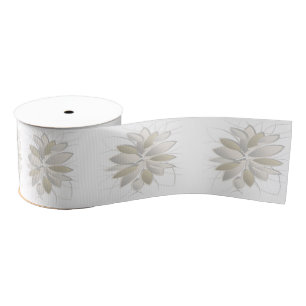 witte steenbladen grosgrain lint