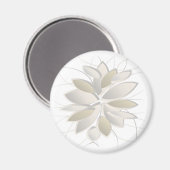 witte steenbladen magneet (Voorkant / Achterkant)