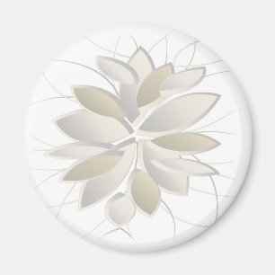 witte steenbladen magneet