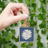 witte steenbladen sleutelhanger (Hand)