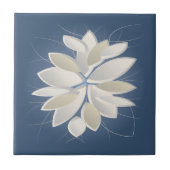 witte steenbladen tegeltje (Voorkant)