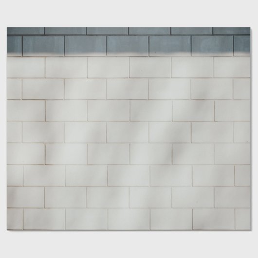 Witte steenwand cadeaupapier (Vlak)