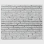 Witte steenwand cadeaupapier (Vlak)