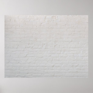 Witte steenwand poster