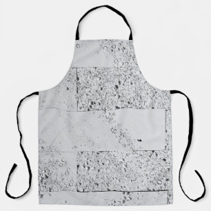 Witte steenwand schort