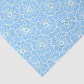 Witte stencil hibiscus floral tissuepapier (Detail)