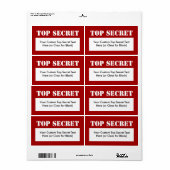 Witte Stencil Top Secret Fill-in labels (Full Sheet)