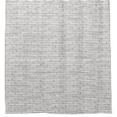 Witte stenen muur douchegordijn (Voorkant)