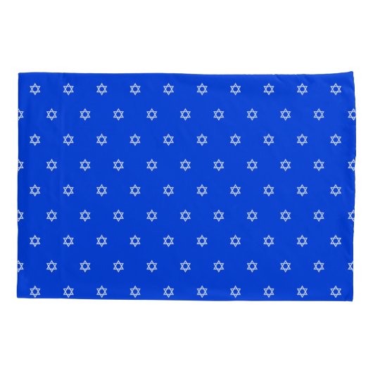 Witte ster van David Royal Blue Kussensloop (Achterkant)