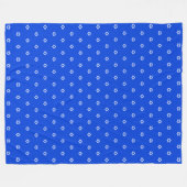 Witte ster van David Royal Blue Single Bedcover Fleece Deken (Voorkant (Horizontaal))