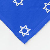 Witte ster van David Royal Blue Single Bedcover Fleece Deken (Hoek)