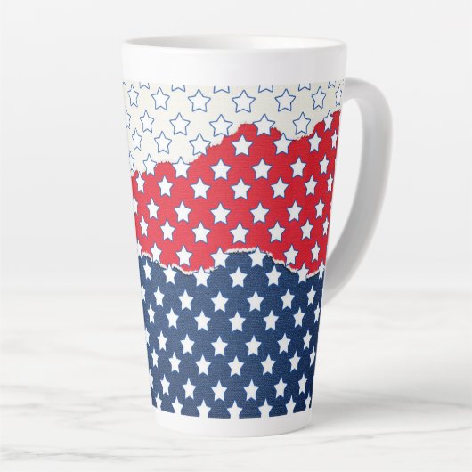 Witte sterren latte mok (Rechterhoek)