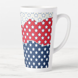 Witte sterren latte mok
