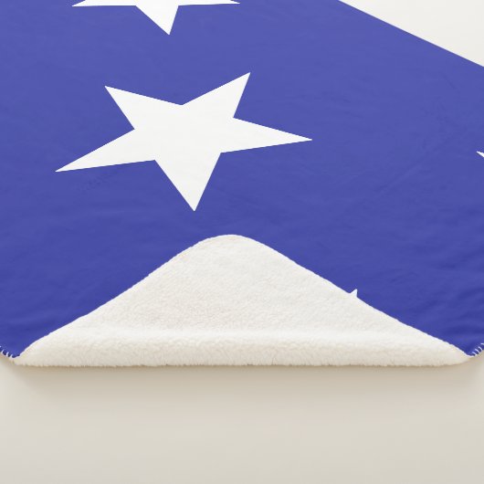 Witte sterren op blauw sherpa deken (3/4)