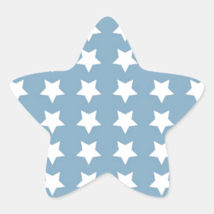 Witte sterren op grijs blauw ster sticker
