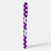 Witte sterren op Paarse Case-Mate iPhone Case (Achterkant / Rechts)