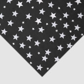 Witte sterren op zwart tissuepapier (Detail)