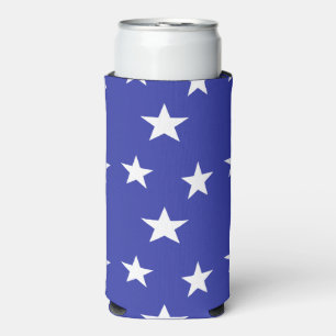 Witte sterren patroon op blauw