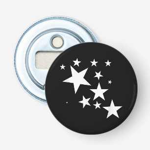 Witte Sterren Star-Pattern-Design Kostuum Gift Button Flesopener