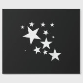 Witte Sterren Star-Pattern-Design Kostuum Gift Cadeaupapier (Vlak)