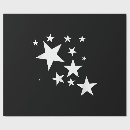 Witte Sterren Star-Pattern-Design Kostuum Gift Cadeaupapier (Vlak)