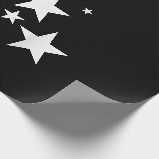 Witte Sterren Star-Pattern-Design Kostuum Gift Cadeaupapier (Hoek)