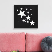 Witte Sterren Star-Pattern-Design Kostuum Gift Canvas Afdruk (Insitu (Woonkamer))