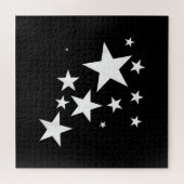 Witte Sterren Star-Pattern-Design Kostuum Gift Legpuzzel (Horizontaal)