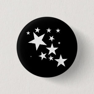 Witte Sterren Star-Pattern-Design Kostuum Gift Ronde Button 3,2 Cm