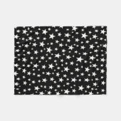 Witte sterren zwart fleece deken (Voorkant (Horizontaal))