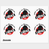witte sticker gevolgd (Vel)
