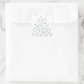Witte Sticker met kerstbomen (Tas)