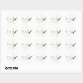 witte sticker met rondbloem (Vel)