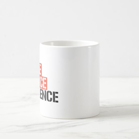 Witte stilte is geweld koffiemok (Center)