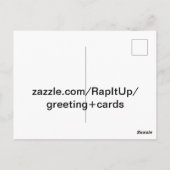 witte stip briefkaart (Achterkant)