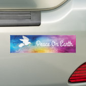 Witte stip bumpersticker (Op auto)