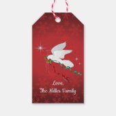 Witte stip cadeaulabel (Voorkant)