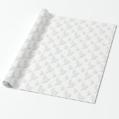 Witte stip cadeaupapier (Uitgerold)