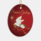 Witte stip keramisch ornament (Rechts)