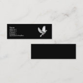 Witte stip mini visitekaartje (Voorkant / Achterkant)