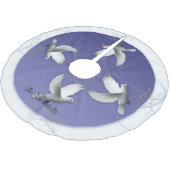 Witte stip op kerstboomrok kerstboom rok (Gekanteld)