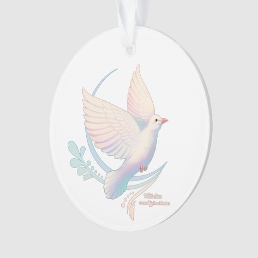 Witte stip ornament (voorkant)