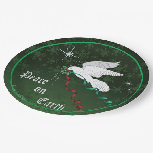 Witte stip papieren bordje (Gekanteld)