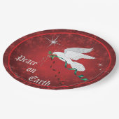 Witte stip papieren bordje (Gekanteld)