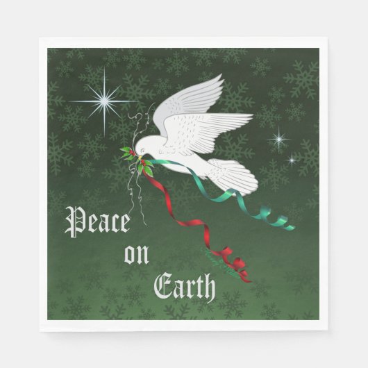 Witte stip servet (Voorkant)