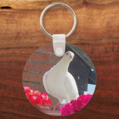 Witte stip sleutelhanger (Voorkant)