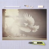 Witte stip tissuepapier (Craft)