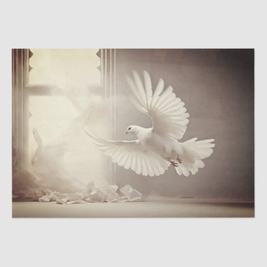 Witte stip tissuepapier (Voorkant)