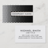 Witte Stippen Elegant Modern Black Visitekaartje (Voorkant / Achterkant)