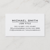 Witte Stippen Elegant Modern Black Visitekaartje (Achterkant)